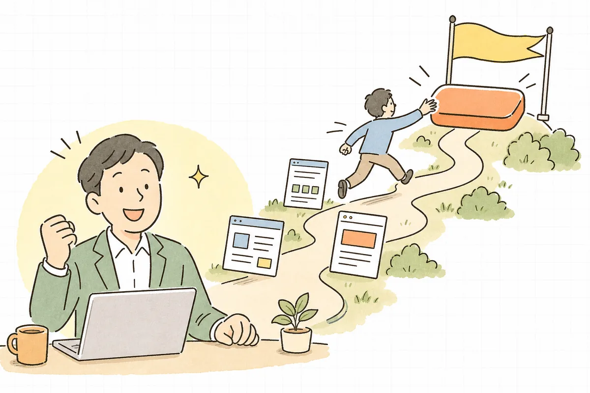 来た人が問い合わせなど成果になる行動をとること